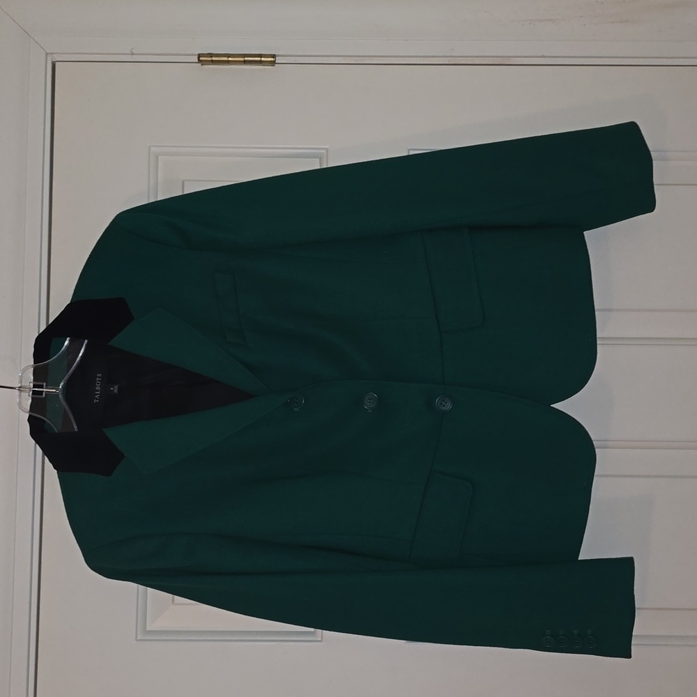 Talbots Green Wool Blazer size 8